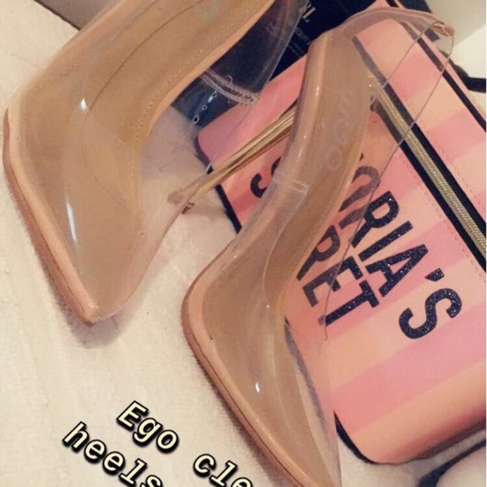 Size 5 clear ego official heels
